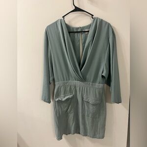 ASOS Textured Dress in Soft Green